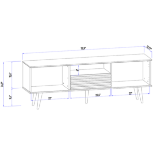 Latte TV Stand & Media Console for TVs up to 80"