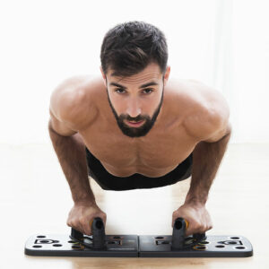 Push-Up Board with Resistance Bands and Exercise Guide Pulsher