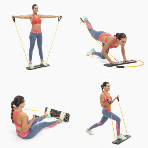 Push-Up Board with Resistance Bands and Exercise Guide Pulsher