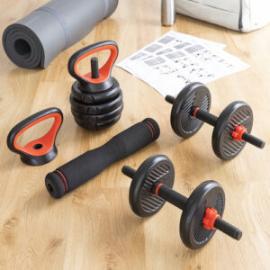 6-in-1 Set of Adjustable Weights with Exercise Guide Sixfit