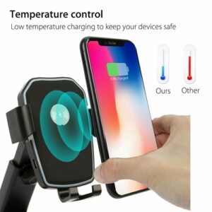 Qi Wireless Fast Charging Car Charger Mount Holder Stand 2 in 1 For