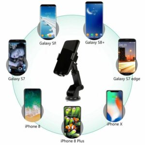 Qi Wireless Fast Charging Car Charger Mount Holder Stand 2 in 1 For