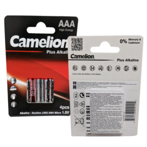 Camelion AAA Plus Alkaline Eco Blister Pack of 4