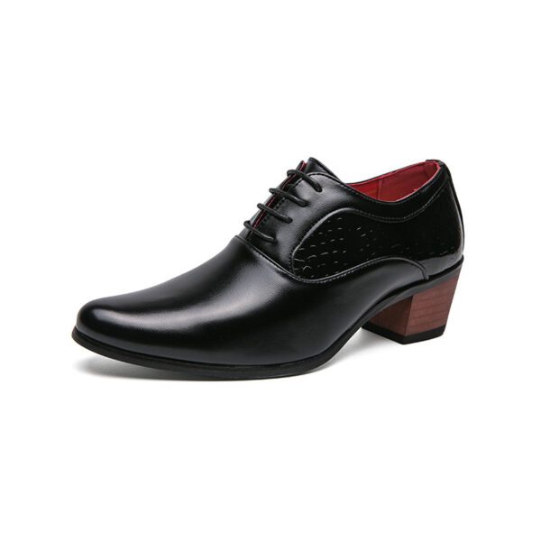 Sharp pointed men's business dress men's leather shoes British style groom's wedding shoes