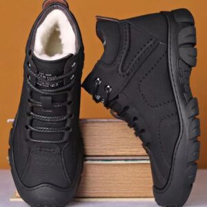 Men's cotton shoes men's winter new style snow boots with fleece insulation casual sports shoes men's outdoor hiking shoes