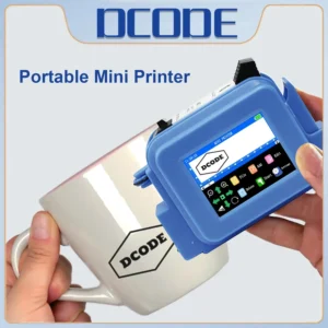 DCODE Blauw XMINI 12,7 mm draagbare mini draagbare thermische inkjetprinter Tekst QR Barcode Afbeelding Batchnummer Logo Datum Label Coder