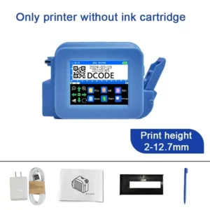 DCODE Blauw XMINI 12,7 mm draagbare mini draagbare thermische inkjetprinter Tekst QR Barcode Afbeelding Batchnummer Logo Datum Label Coder