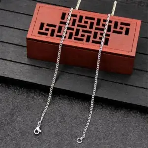 Groothandelsprijs Breedte 1,9/2,3 MM Rvs Side Chain Ketting Fit Hanger Mode Cadeau Sieraden Voor Mannen en Vrouwen 45-60 CM