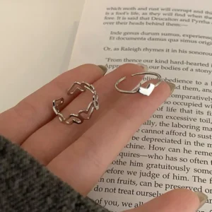 Wijsvingerring Stijlvolle galvaniserende openingsring Dames Damesring Ins Stijl Verstelbare ring Mode-sieraden