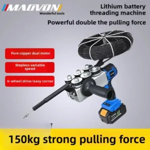 Professional Cordless Electric Threading Machine for Electricians Lithium-powered Wire Insertion Tool