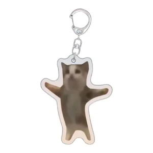 2024 Vrolijke Banaan Kat Sleutelhanger Mobiele Telefoon Ketting Student Cadeau Grappige Kattentas Hanger Lanyard Happy Cat Sleutelhanger