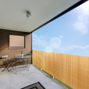 PVC Privacy Screen Mat with Cable Ties, Opaque Fence with Unbendable with ridge Design, Privacy & Wind Protective Screen Roll, Weatherproof Outdoor Fence for Garden, Balcony and Patio (Length:80cm - 180cm; Width:300cm/ 400cm/ 500 cm, Grey, Bamboo, Green, Brown)