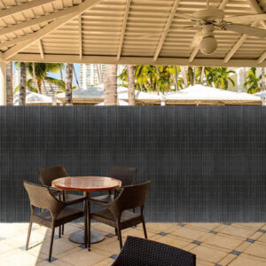 PVC Privacy Screen Mat with Cable Ties, Opaque Fence with Unbendable with ridge Design, Privacy & Wind Protective Screen Roll, Weatherproof Outdoor Fence for Garden, Balcony and Patio (Length:80cm - 180cm; Width:300cm/ 400cm/ 500 cm, Grey, Bamboo, Green, Brown)