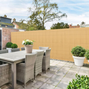 PVC Privacy Screen Mat with Cable Ties, Opaque Fence with Unbendable with ridge Design, Privacy & Wind Protective Screen Roll, Weatherproof Outdoor Fence for Garden, Balcony and Patio (Length:80cm - 180cm; Width:300cm/ 400cm/ 500 cm, Grey, Bamboo, Green, Brown)