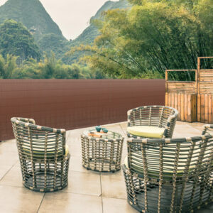 PVC Privacy Screen Mat with Cable Ties, Opaque Fence with Unbendable with ridge Design, Privacy & Wind Protective Screen Roll, Weatherproof Outdoor Fence for Garden, Balcony and Patio (Length:80cm - 180cm; Width:300cm/ 400cm/ 500 cm, Grey, Bamboo, Green, Brown)
