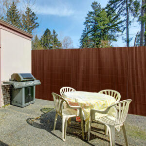 PVC Privacy Screen Mat with Cable Ties, Opaque Fence with Unbendable with ridge Design, Privacy & Wind Protective Screen Roll, Weatherproof Outdoor Fence for Garden, Balcony and Patio (Length:80cm - 180cm; Width:300cm/ 400cm/ 500 cm, Grey, Bamboo, Green, Brown)