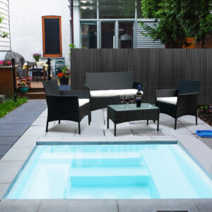 PVC Privacy Screen Mat with Cable Ties, Opaque Fence with Unbendable with ridge Design, Privacy & Wind Protective Screen Roll, Weatherproof Outdoor Fence for Garden, Balcony and Patio (Length:80cm - 180cm; Width:300cm/ 400cm/ 500 cm, Grey, Bamboo, Green, Brown)