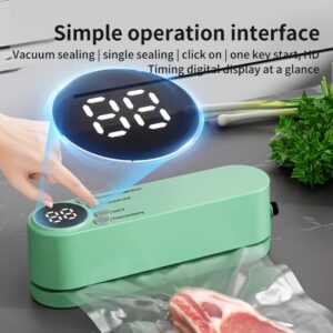 Compact USB Vacuum Sealer Kit with Digital Display - Fast Seal, Includes Pump and Airtight Bags, Ideal for Food Preservation, Snacks, Meat, Fruits & Vegetables - Space-Saving Design, 36V Vacuum Sealing Machine