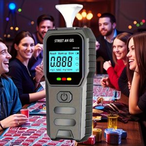 New Model High-Precision Portable Breathalyzer with 8-Core Sensor & Voice Alerts - Instant BAC Results, Digital LCD Display, Compact Alcohol Tester for Drivers, Car, Travel, Home Safety (AAA Battery Powered), Travel Safety Gadget, Professionalgrade Device, Durable Plastic Casing