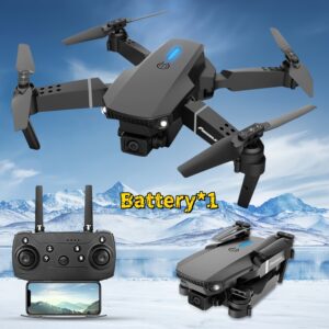E88 Dual-Camera Drone - Supports Wi-Fi, App Control, Suitable for Outdoor Use, Ideal for Beginners with Altitude Hold, USB Charging, Long Battery Life - Perfect Gift - Dual-Camera, Foldable Remote-Controlled Quadcopter with Altitude Hold, Remote Control Toy, Budget-Friendly Drone for Indoor And Outdoor Use, Holiday Gift.