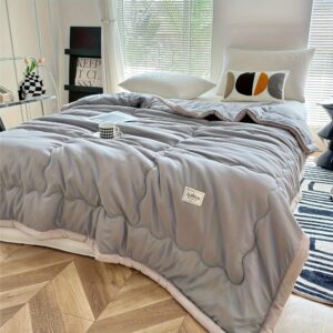 Ultra-Soft Lightweight All-Season Comforter - 100% Polyester, Machine Washable, Breathable & Light Beige-Friendly, Contemporary Style with Fantasy Pattern & Applique Trim for Bedroom, Sofa, Camping, Travel, Sofa Throw, Stylish Bedding, Microfiber Filling