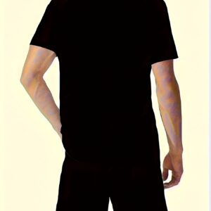 CALVIN Letter Print Men's Two-Piece Set: Stylish Short-Sleeve T-Shirt and Shorts, Perfect for All Seasons, Ideal for Outdoor Activities