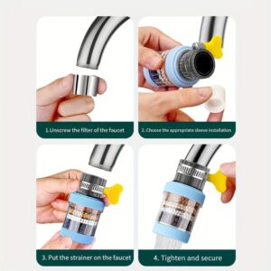 Musurjoy Kitchen Faucet Water Filter - Removes Chlorine, Fluoride & Heavy Metals, Ideal for Home Kitchen & Bathroom Use, Perfect Gift for Labor Day & Mother'S Day, Faucet Mount Filter, Best for Christmas