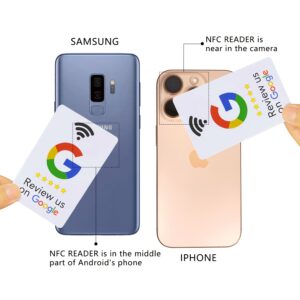 N Tag215 NFC Card, Supports Google Reviews, with NFC Tag- 13.56MHz, PVC Material, 504 Bytes Memory, - Suitable for Businesses and Office - Display Reviews and Promote Social Media - Ideal Gift for Entrepreneurs and Marketing People