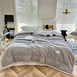 Ultra-Soft Lightweight All-Season Comforter - 100% Polyester, Machine Washable, Breathable & Light Beige-Friendly, Contemporary Style with Fantasy Pattern & Applique Trim for Bedroom, Sofa, Camping, Travel, Sofa Throw, Stylish Bedding, Microfiber Filling