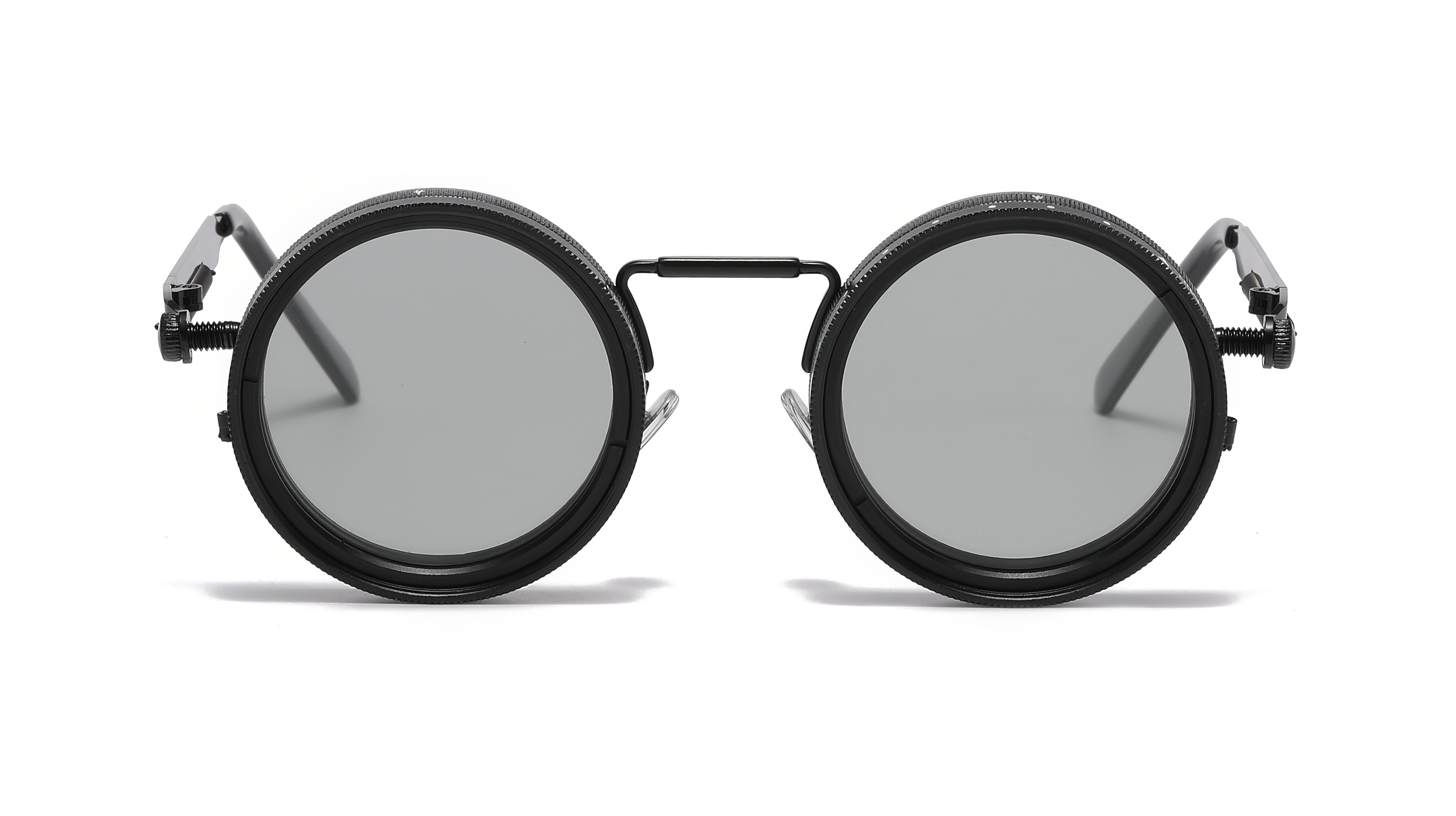 Fashion glasses with adjustable light, suitable for various scenes, retro punk party, festival, suitable for both men and women. Easter, graduation season, Halloween, Christmas. Aluminum-magnesium lens, alloy frame, case, lens cloth.