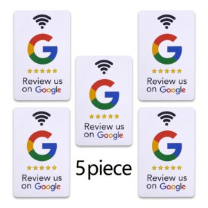 N Tag215 NFC Card, Supports Google Reviews, with NFC Tag- 13.56MHz, PVC Material, 504 Bytes Memory, - Suitable for Businesses and Office - Display Reviews and Promote Social Media - Ideal Gift for Entrepreneurs and Marketing People