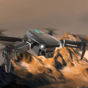 E88 Dual-Camera Drone - Supports Wi-Fi, App Control, Suitable for Outdoor Use, Ideal for Beginners with Altitude Hold, USB Charging, Long Battery Life - Perfect Gift - Dual-Camera, Foldable Remote-Controlled Quadcopter with Altitude Hold, Remote Control Toy, Budget-Friendly Drone for Indoor And Outdoor Use, Holiday Gift.