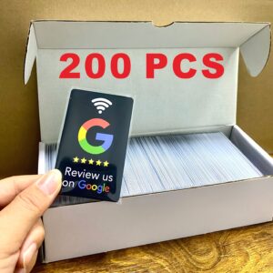 N Tag215 NFC Card, Supports Google Reviews, with NFC Tag- 13.56MHz, PVC Material, 504 Bytes Memory, - Suitable for Businesses and Office - Display Reviews and Promote Social Media - Ideal Gift for Entrepreneurs and Marketing People