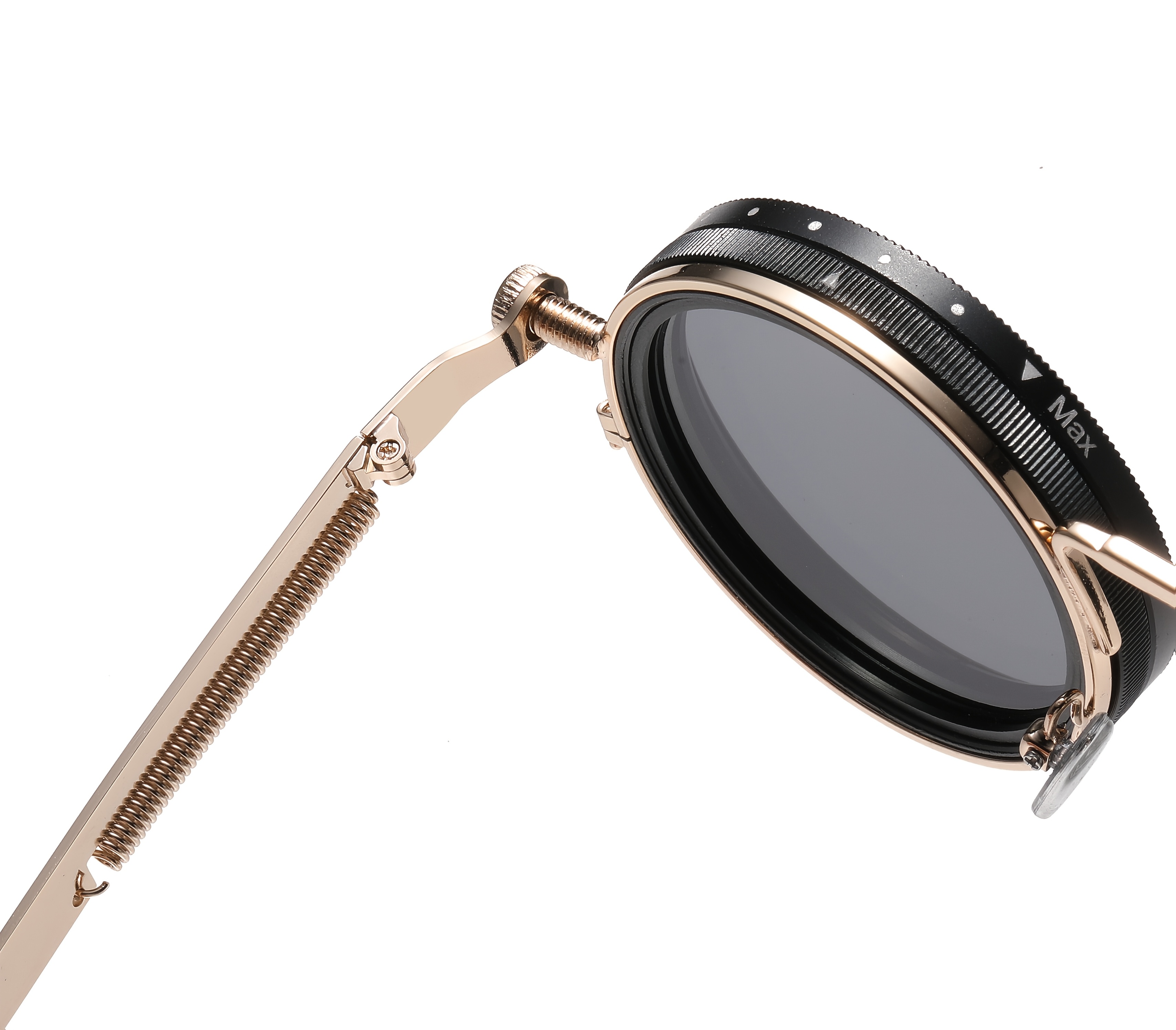 Fashion glasses with adjustable light, suitable for various scenes, retro punk party, festival, suitable for both men and women. Easter, graduation season, Halloween, Christmas. Aluminum-magnesium lens, alloy frame, case, lens cloth.