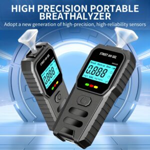 New Model High-Precision Portable Breathalyzer with 8-Core Sensor & Voice Alerts - Instant BAC Results, Digital LCD Display, Compact Alcohol Tester for Drivers, Car, Travel, Home Safety (AAA Battery Powered), Travel Safety Gadget, Professionalgrade Device, Durable Plastic Casing