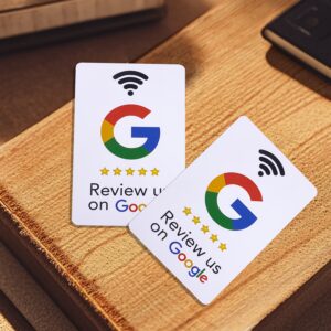 N Tag215 NFC Card, Supports Google Reviews, with NFC Tag- 13.56MHz, PVC Material, 504 Bytes Memory, - Suitable for Businesses and Office - Display Reviews and Promote Social Media - Ideal Gift for Entrepreneurs and Marketing People