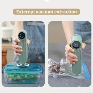 Compact USB Vacuum Sealer Kit with Digital Display - Fast Seal, Includes Pump and Airtight Bags, Ideal for Food Preservation, Snacks, Meat, Fruits & Vegetables - Space-Saving Design, 36V Vacuum Sealing Machine