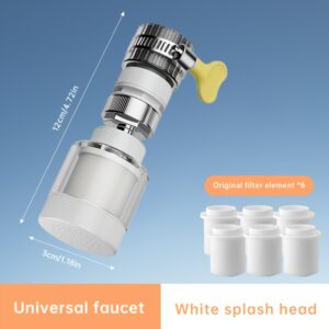 Musurjoy Kitchen Faucet Water Filter - Removes Chlorine, Fluoride & Heavy Metals, Ideal for Home Kitchen & Bathroom Use, Perfect Gift for Labor Day & Mother'S Day, Faucet Mount Filter, Best for Christmas