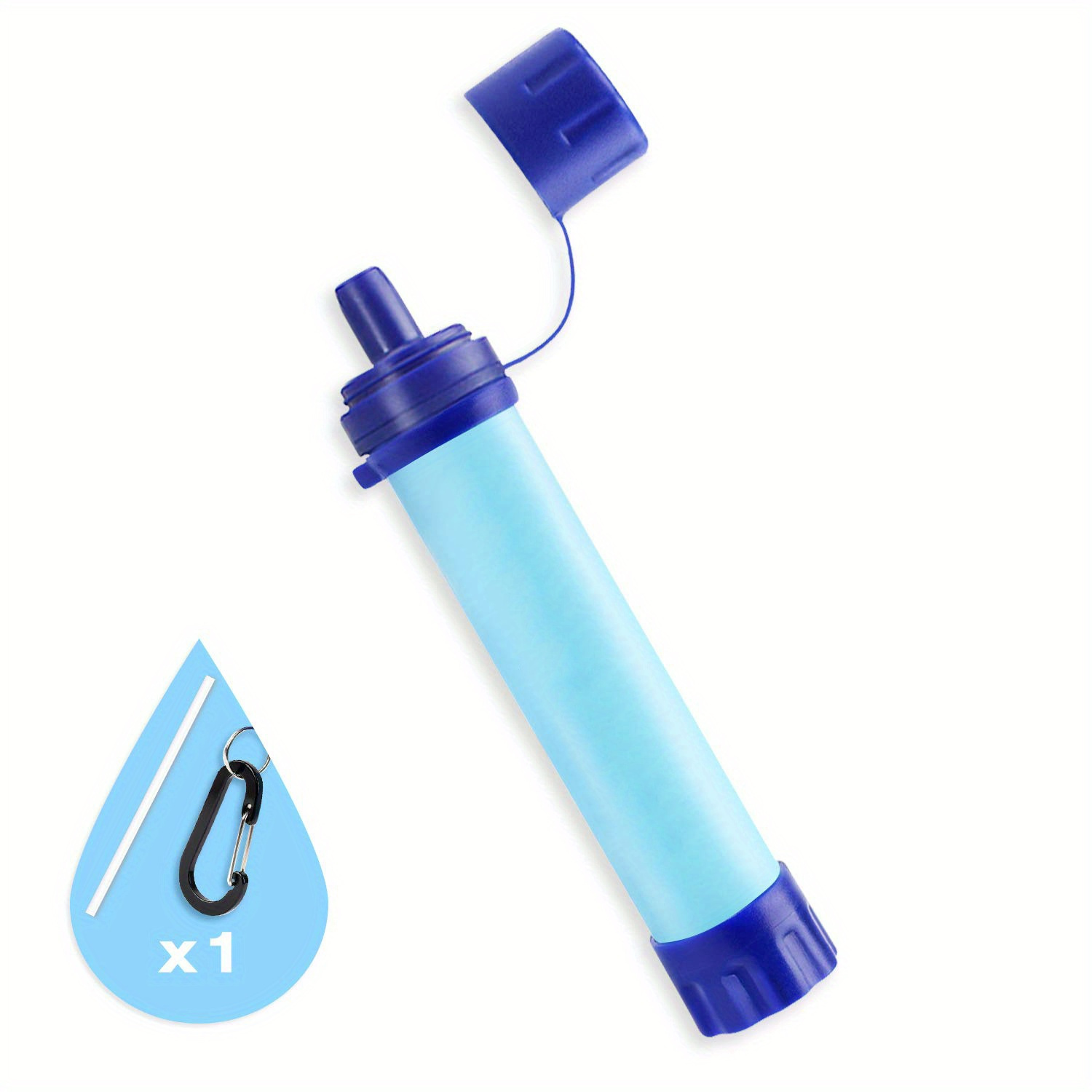 Ultimate Survival Water Filter Straw - Portable, Lightweight & Durable for Safe Drinking on the Go - Ideal for Camping, Hiking & Emergency Preparedness