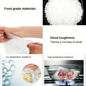 200pcs Food Vacuum Storage Bags with Manual Sealer - Durable Plastic Freshness Preservation Bags for Meat, Vegetables, Leftovers - Space-Saving Kitchen & Fridge Organization Essentials, Food Storage