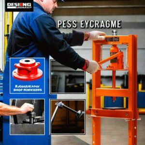 Hydraulic 6 Ton Shop Press with Press Plates H Frame Benchtop Press Stand for Metalwork and Fabrication