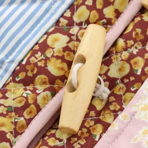 Vintage Cotton-padded Clothes Jacket Retro Floral Printing Patchwork Winter Warm Coat Casual Women Long Sleeves Lady Streetwear