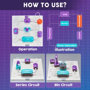 VATOS Science Circuit for Kids DIY Electronics Exploration Kit 150+ Project Physics Experiment Circuit Board Educate Toy Ages 6+