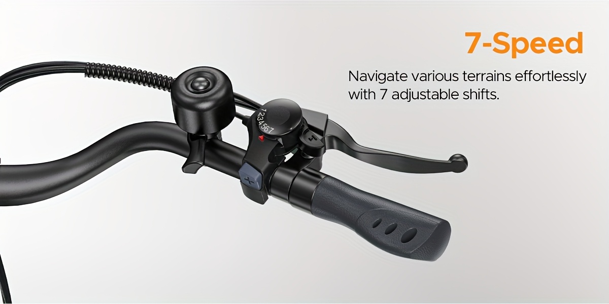 MileCity1 Step-Thru E-Bike with 250W Motor, 36V 13Ah Battery, 120KM Range, 25KM/H Speed, Front Suspension, 66.04cm x 4.95cm Tires, 7-Speed Gears & LED Display, Ideal for Urban Commuting and Long Comfortable Rides