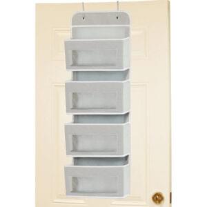5 - Shelf Hanging Storage: Anti - Tilt, 5 large pockets. Good for bedroom, bathroom, living room (behind - door use).