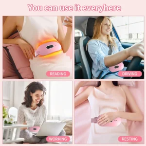 Womon Women in Period Menstrual Heating Pad  Heating Massage Belt  Abdominal Massager Warm Palace Electric Pain Relief Device