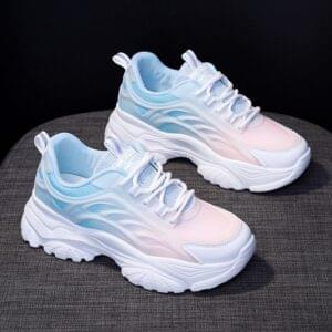 Spring and Autumn Thick Bottom White Versatile Sports and Leisure Women's Shoes Summer Edition