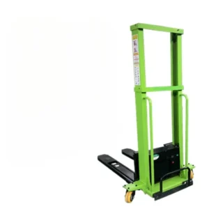 Portable self lifting electric loading and unloading forklift with vehicle