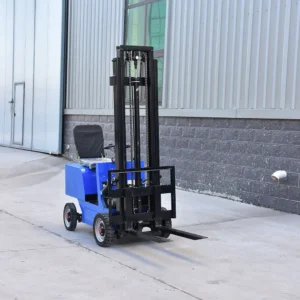 Small electric simple forklift four-wheel stacker hydraulic lift household loading and unloading truck