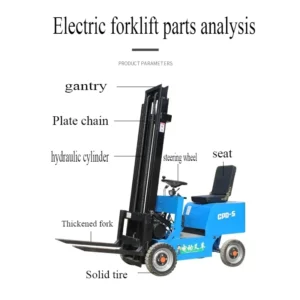 Small electric simple forklift four-wheel stacker hydraulic lift household loading and unloading truck